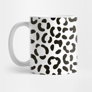 Trendy Black and White Leopard Print Pattern Mug